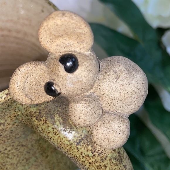 Hand Made Pottery Pitcher with Cute Little Mouse on Handle - Picture 17 of 17